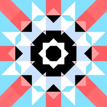 Seamless ornate pattern with triangular elements Illustrazione stock