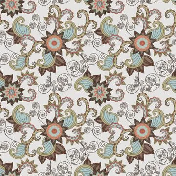 Seamless ornate vector pattern Illustrazione stock