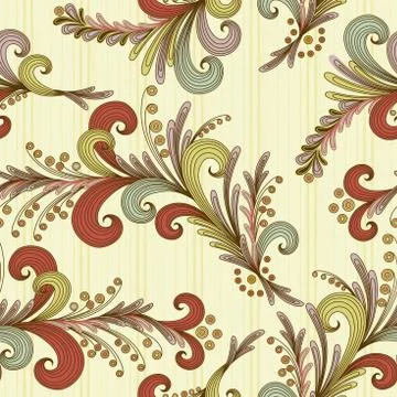 Seamless ornate vector pattern Illustrazione stock