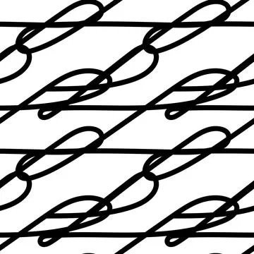Seamless outline monochrome pattern 스톡 일러스트