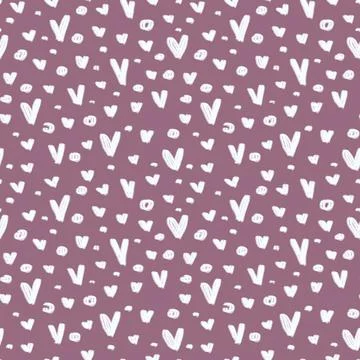 Seamless outline pattern with hearts. for your Stockillustratie