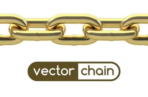 Seamless oval link chain Stock Illustration