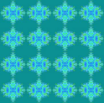 Seamless oval pattern blue green Stock Illustration