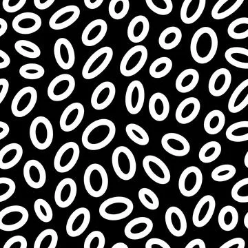 Seamless oval pattern. White hand drawn rings Illustrazione stock