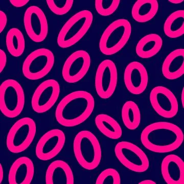 Seamless oval pattern. White hand drawn rings Illustrazione stock