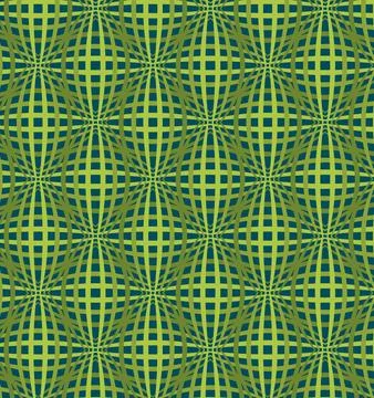 Seamless oval shape geometric pattern Multicolor optical illusionary pattern Stock Illustration