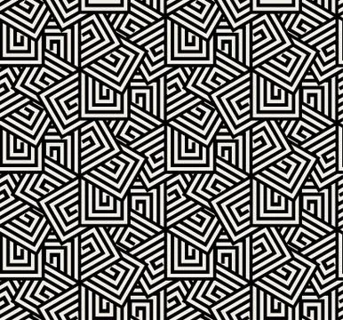 Seamless overlap hexagon pattern, vector Stock Illustration