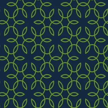 Seamless overlapping geometric flower ditsy pattern design. Repeating texture. Illustrazione stock