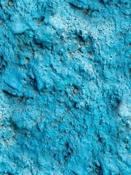 Seamless painted blue concrete wall texture rough stucco background Stock Photos