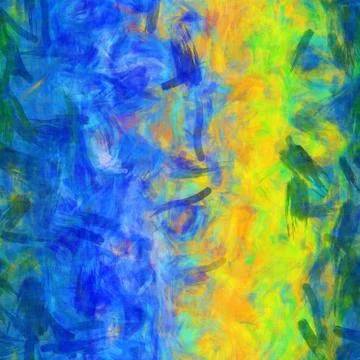 Seamless painterly artistic abstract texture. Imperfect brush stroke pattern Stock Illustration
