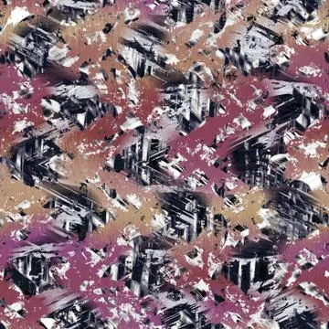 Seamless painterly artistic abstract texture. Imperfect brush stroke pattern Stock Illustration
