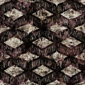 Seamless painterly geometric texture abstract background. Variegated brush Stock Illustration