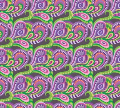 Seamless paisley decorative pattern Stock Illustration