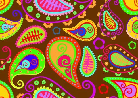 Seamless paisley Stock Illustration