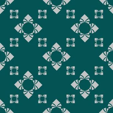 Seamless paisley pattern on green background. Stock Illustration