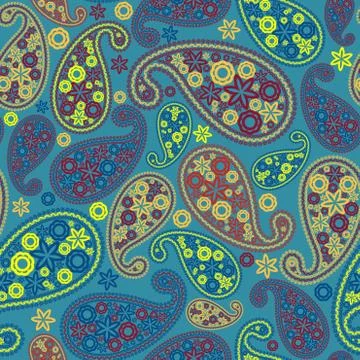 Seamless Paisley Pattern Stockillustratie