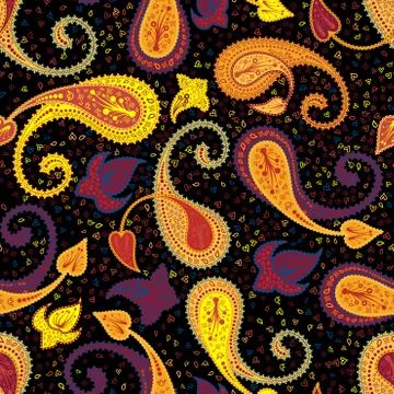 Seamless Paisley Pattern Stock Illustration
