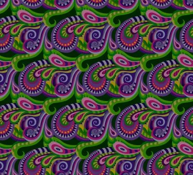Seamless paisley pattern Stock Illustration