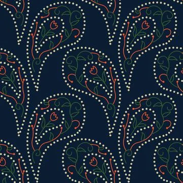 Seamless paisley pattern Stock Illustration