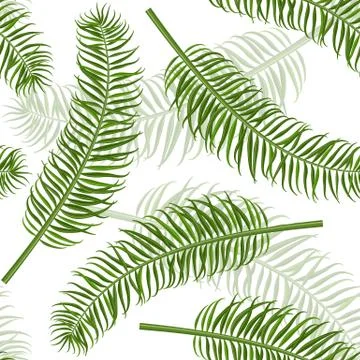 Seamless palm leaf pattern. イラスト素材
