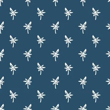 Seamless palm pattern Stock Illustration