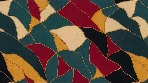 Seamless palm tree animation on patchwork Video stock 220115598