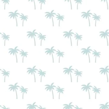 Seamless palm tree blue pattern texture. Stock-Illustration