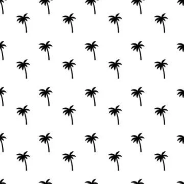 Seamless palm tree pattern texture. Illustration