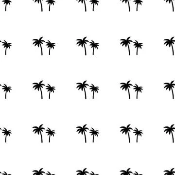 Seamless palm tree pattern texture. 库存插图