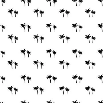 Seamless palm tree pattern texture. イラスト素材