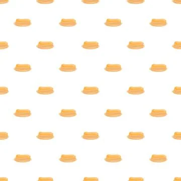 Seamless pancake pattern repeating breakfast food background Illustrazione stock