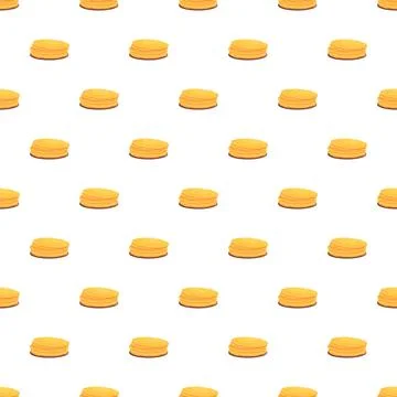 Seamless pancake stack pattern for breakfast background Stock Illustration