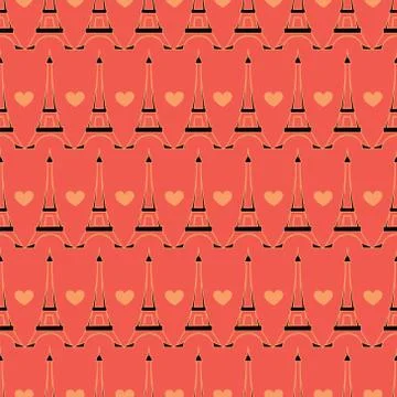 Seamless paris pattern Illustrazione stock