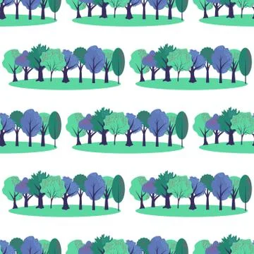 Seamless park pattern Stock Illustration