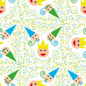 Seamless party pattern composed Stock Illustration