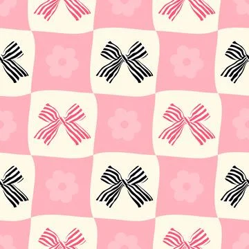 Seamless pastel checkerboard pattern Stock Illustration