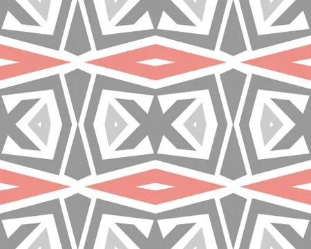 Seamless pastel colored pattern. Pink, grey and white background. Seamless ge Stock Illustration