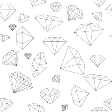 Seamless pastel diamond pattern background made of precious stones Stock Illustration