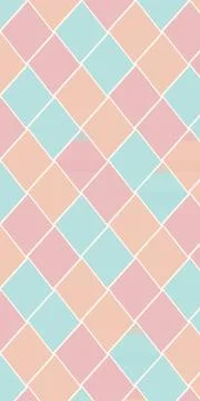 A seamless pastel diamond pattern creates a calm, modern abstract backgroun.. Stock Illustration