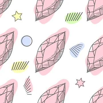 Seamless pastel diamonds pattern. Background with colorful gemstones. イラスト素材