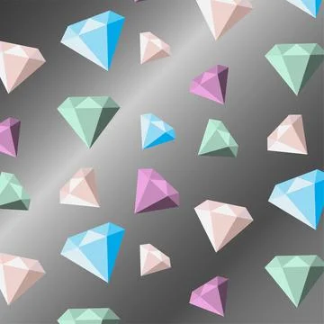 Seamless pastel diamonds pattern. Stock Illustration