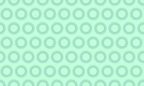 Seamless pastel green pattern of ropelike circles. Perfect for backgrounds, t Stock Illustration