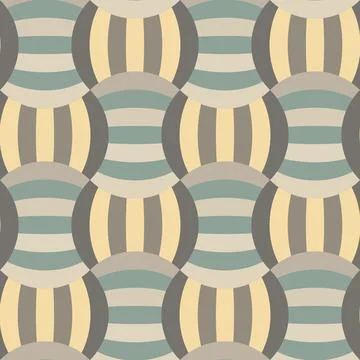 Seamless pastel pattern in 60s style. Stock Illustration