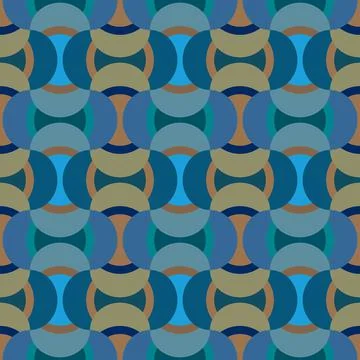 Seamless pastel pattern in 60s style. Wrapping paper pattern. Stock Illustration
