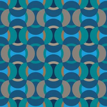 Seamless pastel pattern in 60s style. Wrapping paper pattern. Stock Illustration