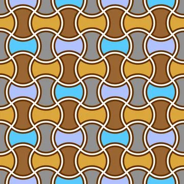 Seamless pastel pattern in 60s style. Template for fabric or wrapping. Stock Illustration
