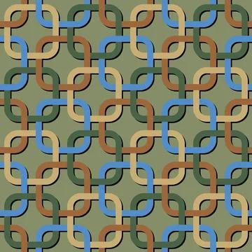 Seamless pastel pattern in 60s style. Template for fabric or wrapping. Stock Illustration
