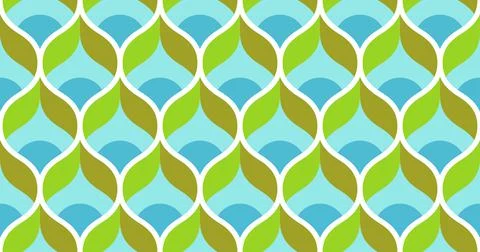 Seamless pastel pattern in 60s style. Tiles. Template for fabric. Stock Illustration