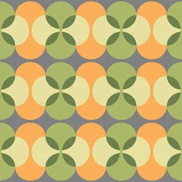Seamless pastel pattern in 60s style. Wrapping. Stock Illustration