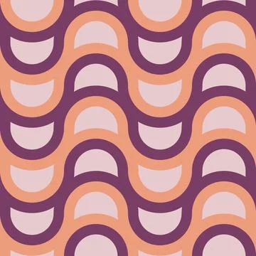Seamless pastel pattern in 60s style. Wrapping paper pattern. Stock Illustration